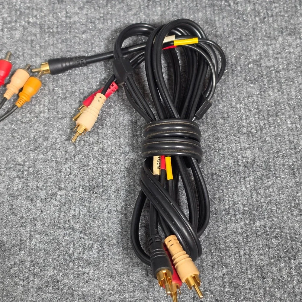 RCA Composite AV Cable Bundle Gold Plated Video Stereo Audio 3-Plug Male to Male